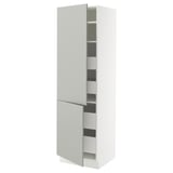 SEKTION / MAXIMERA Gabin alto 2 prtas 4 cjnes +ests, blanco/Havstorp gris claro, 61x61x203 cm