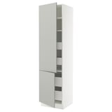 SEKTION / MAXIMERA Gabin alto 2 prtas 4 cjnes +ests, blanco/Havstorp gris claro, 61x61x229 cm