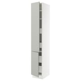 SEKTION / MAXIMERA Gabin alto 2 prtas 4 cjnes +ests, blanco/Havstorp gris claro, 38x61x229 cm
