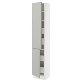 SEKTION / MAXIMERA Gabin alto 2 prtas 4 cjnes +ests, blanco/Havstorp gris claro, 38x37x203 cm