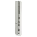 SEKTION / MAXIMERA Gabin alto 2 prtas 4 cjnes +ests, blanco/Havstorp gris claro, 38x37x229 cm