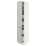 SEKTION / MAXIMERA Gabin alto 2 prtas 4 cjnes +ests, blanco/Havstorp gris claro, 38x61x203 cm