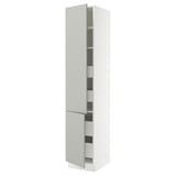 SEKTION / MAXIMERA Gabin alto 2 prtas 4 cjnes +ests, blanco/Havstorp gris claro, 46x61x229 cm