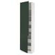 SEKTION / MAXIMERA Gabin alto 2 prtas 4 cjnes +ests, blanco/Havstorp Verde oscuro, 61x37x229 cm