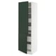 SEKTION / MAXIMERA Gabin alto 2 prtas 4 cjnes +ests, blanco/Havstorp Verde oscuro, 61x61x203 cm