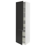 SEKTION / MAXIMERA Gabin alto 2 prtas 4 cjnes +ests, blanco/Nickebo Carbón mate, 61x61x229 cm