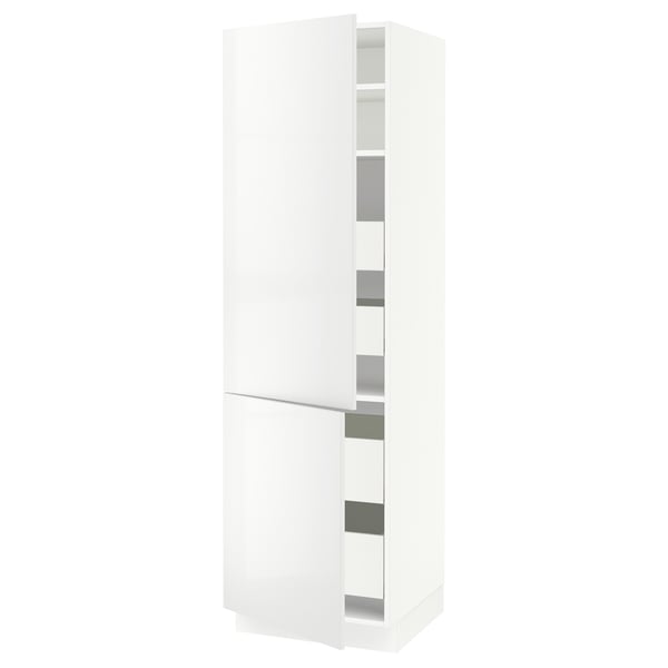 SEKTION / MAXIMERA Gabin alto 2 prtas 4 cjnes +ests, blanco/Ringhult blanco, 61x61x203 cm