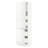 SEKTION / MAXIMERA Gabin alto 2 prtas 4 cjnes +ests, blanco/Ringhult blanco, 61x61x203 cm