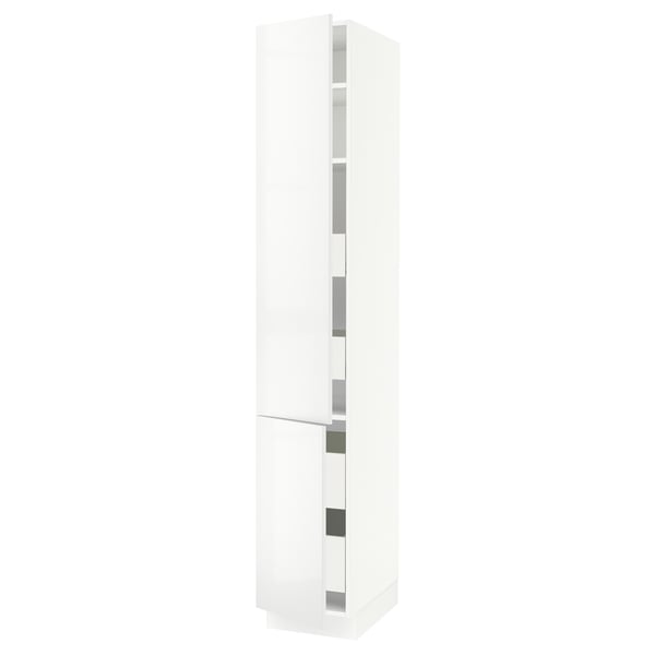SEKTION / MAXIMERA Gabin alto 2 prtas 4 cjnes +ests, blanco/Ringhult blanco, 38x61x229 cm