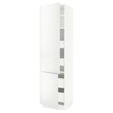 SEKTION / MAXIMERA Gabin alto 2 prtas 4 cjnes +ests, blanco/Ringhult blanco, 61x61x229 cm