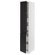 SEKTION / MAXIMERA Gabin alto 2 prtas 4 cjnes +ests, blanco/Upplöv Carbón mate, 38x61x203 cm