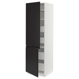 SEKTION / MAXIMERA Gabin alto 2 prtas 4 cjnes +ests, blanco/Upplöv Carbón mate, 61x61x203 cm