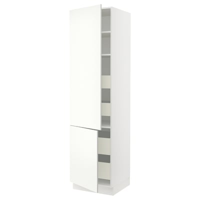 SEKTION / MAXIMERA Gabin alto 2 prtas 4 cjnes +ests, blanco/Vallstena blanco, 61x61x229 cm