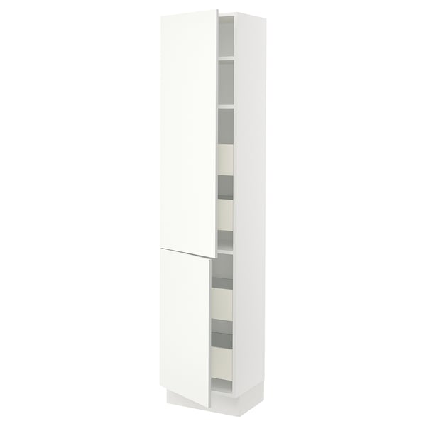 SEKTION / MAXIMERA Gabin alto 2 prtas 4 cjnes +ests, blanco/Vallstena blanco, 46x37x203 cm