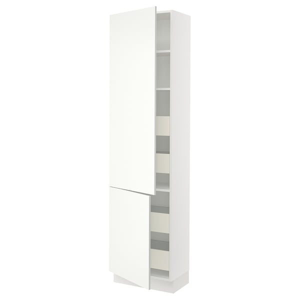 SEKTION / MAXIMERA Gabin alto 2 prtas 4 cjnes +ests, blanco/Vallstena blanco, 61x37x229 cm