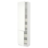 SEKTION / MAXIMERA Gabin alto 2 prtas 4 cjnes +ests, blanco/Vallstena blanco, 61x37x229 cm