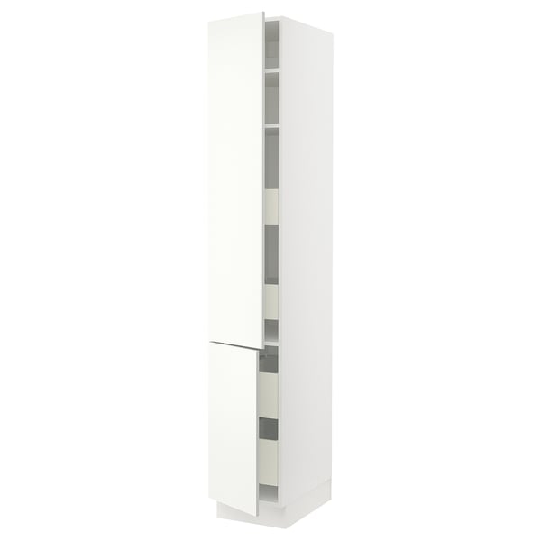 SEKTION / MAXIMERA Gabin alto 2 prtas 4 cjnes +ests, blanco/Vallstena blanco, 38x61x229 cm