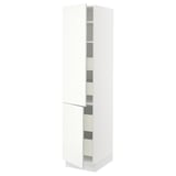 SEKTION / MAXIMERA Gabin alto 2 prtas 4 cjnes +ests, blanco/Vallstena blanco, 46x61x203 cm