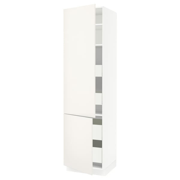 SEKTION / MAXIMERA Gabin alto 2 prtas 4 cjnes +ests, blanco/Veddinge blanco, 61x61x229 cm