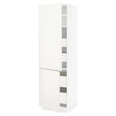 SEKTION / MAXIMERA Gabin alto 2 prtas 4 cjnes +ests, blanco/Veddinge blanco, 61x61x203 cm