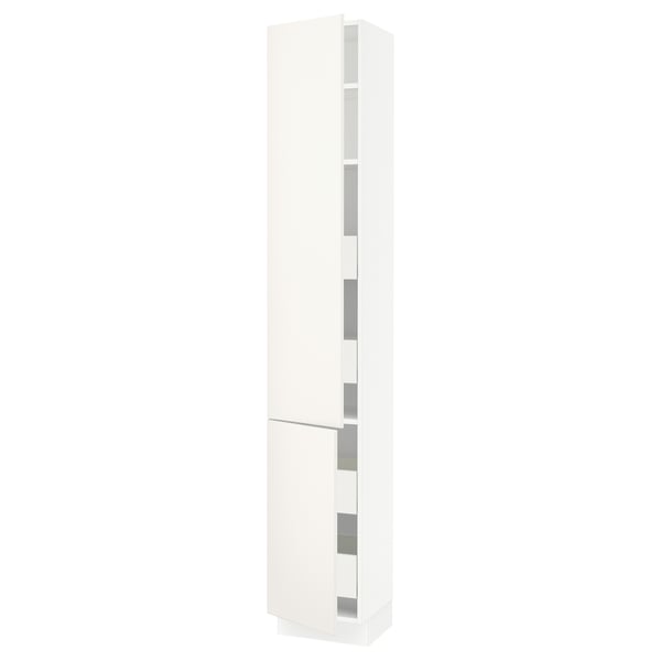 SEKTION / MAXIMERA Gabin alto 2 prtas 4 cjnes +ests, blanco/Veddinge blanco, 38x37x229 cm