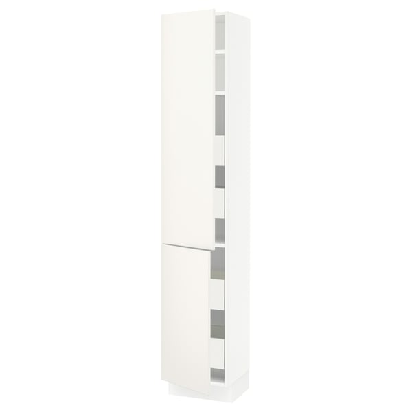 SEKTION / MAXIMERA Gabin alto 2 prtas 4 cjnes +ests, blanco/Veddinge blanco, 38x37x203 cm