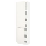 SEKTION / MAXIMERA Gabin alto 2 prtas 4 cjnes +ests, blanco/Veddinge blanco, 61x37x203 cm