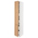 SEKTION / MAXIMERA Gabin alto 2 prtas 4 cjnes +ests, blanco/Vedhamn roble, 38x61x229 cm