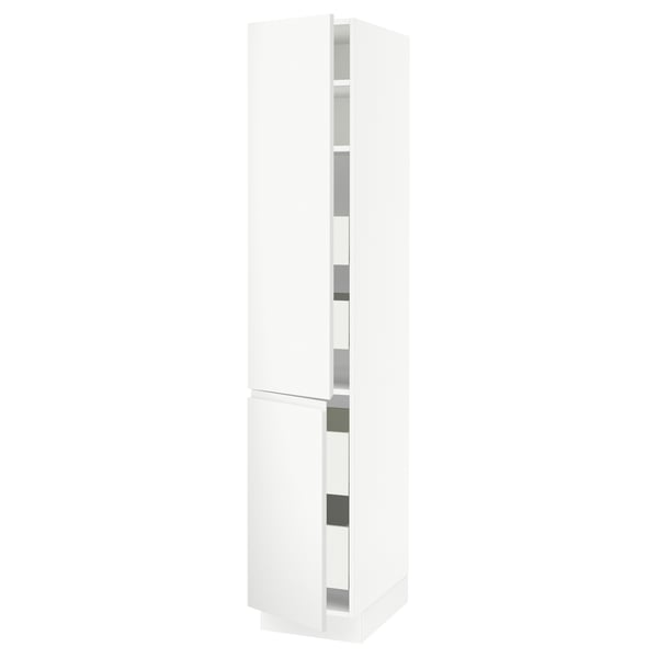 SEKTION / MAXIMERA Gabin alto 2 prtas 4 cjnes +ests, blanco/Voxtorp blanco mate, 38x61x203 cm