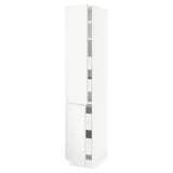 SEKTION / MAXIMERA Gabin alto 2 prtas 4 cjnes +ests, blanco/Voxtorp blanco mate, 38x61x203 cm