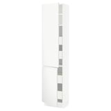 SEKTION / MAXIMERA Gabin alto 2 prtas 4 cjnes +ests, blanco/Voxtorp blanco mate, 46x37x203 cm
