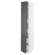 SEKTION / MAXIMERA Gabin alto 2 prtas 4 cjnes +ests, blanco/Voxtorp gris oscuro, 38x61x229 cm