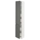 SEKTION / MAXIMERA Gabin alto 2 prtas 4 cjnes +ests, blanco/Voxtorp gris oscuro, 38x37x203 cm