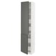 SEKTION / MAXIMERA Gabin alto 2 prtas 4 cjnes +ests, blanco/Voxtorp gris oscuro, 46x37x203 cm