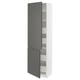 SEKTION / MAXIMERA Gabin alto 2 prtas 4 cjnes +ests, blanco/Voxtorp gris oscuro, 61x37x203 cm