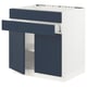 SEKTION / MAXIMERA Gabin bajo p/parilla 2 prts 1 cjn, blanco Axstad/mate azul, 76x61x76 cm