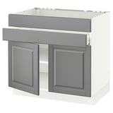 SEKTION / MAXIMERA Gabin bajo p/parilla 2 prts 1 cjn, blanco/Bodbyn gris, 91x61x76 cm