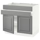 SEKTION / MAXIMERA Gabin bajo p/parilla 2 prts 1 cjn, blanco/Bodbyn gris, 91x61x76 cm