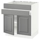 SEKTION / MAXIMERA Gabin bajo p/parilla 2 prts 1 cjn, blanco/Bodbyn gris, 76x61x76 cm