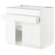 SEKTION / MAXIMERA Gabin bajo p/parilla 2 prts 1 cjn, blanco Enköping/blanco efecto madera, 91x61x76 cm
