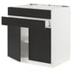 SEKTION / MAXIMERA Gabin bajo p/parilla 2 prts 1 cjn, blanco/Nickebo Carbón mate, 76x61x76 cm