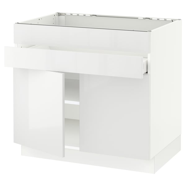 SEKTION / MAXIMERA Gabin bajo p/parilla 2 prts 1 cjn, blanco/Ringhult blanco, 91x61x76 cm