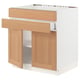 SEKTION / MAXIMERA Gabin bajo p/parilla 2 prts 1 cjn, blanco/Vedhamn roble, 76x61x76 cm