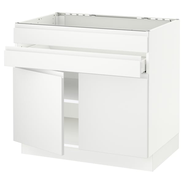 SEKTION / MAXIMERA Gabin bajo p/parilla 2 prts 1 cjn, blanco/Voxtorp blanco mate, 91x61x76 cm
