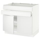 SEKTION / MAXIMERA Gabin bajo p/parilla 2 prts 1 cjn, blanco/Voxtorp blanco mate, 91x61x76 cm