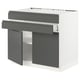SEKTION / MAXIMERA Gabin bajo p/parilla 2 prts 1 cjn, blanco/Voxtorp gris oscuro, 91x61x76 cm