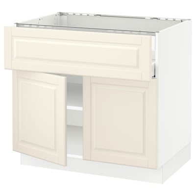 SEKTION / MAXIMERA Gabin bajo p/parrilla 2 prtas 1 cjn, blanco/Bodbyn hueso, 91x61x76 cm