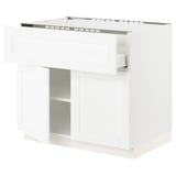 SEKTION / MAXIMERA Gabin bajo p/parrilla 2 prtas 1 cjn, blanco Enköping/blanco efecto madera, 91x61x76 cm