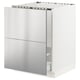 Opción: SEKTION / MAXIMERA Gabin bajo p/tarja y bote de basura, blanco/Nogsta ac inox, 61x61x76 cm
