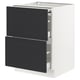 SEKTION / MAXIMERA Gabin bajo sup extensible 2 cajnes, blanco Axstad/mate azul, 61x61x76 cm